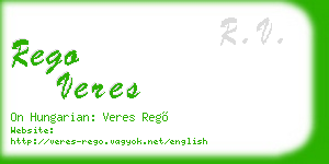 rego veres business card